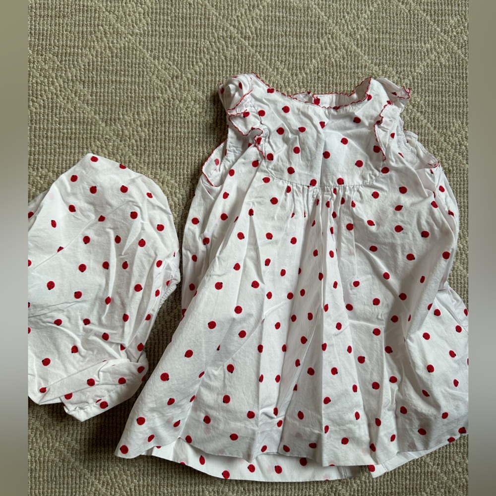 Jacadi Baby Girl Dress w Matching Bloomers, 6months